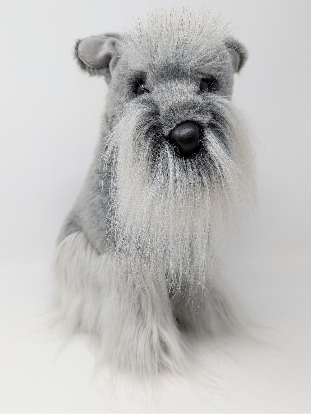 Douglas Maurice Schnauzer Dog Plush Cuddle Toys Sitting Realistic 12" Wired Ears